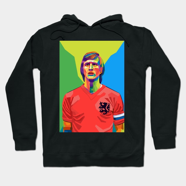 Johan Cruijff pop art Hoodie by Kuli art